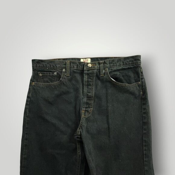 Levi's 501 Jeans Mens 38x32 Y2K Straight Leg Button Fly Distressed Faded Black - Picture 3 of 10